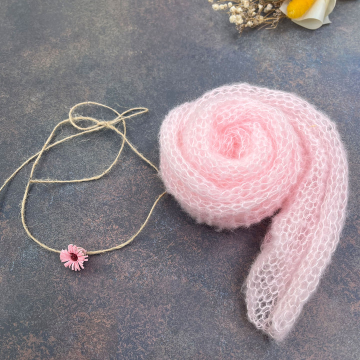 60x40cm Stretchy Wrap with Matched Headwear Set