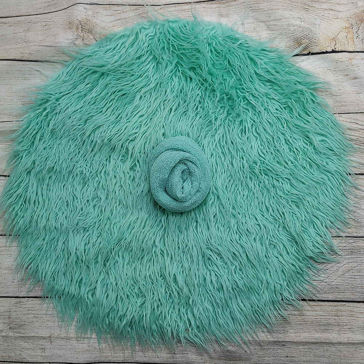 Faux Fur Mat with wrap set
