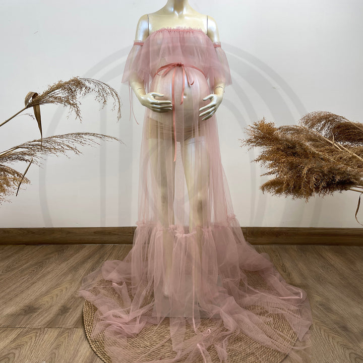 Dora Boob Tube Tulle Gown