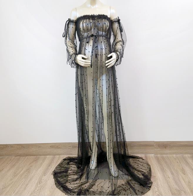 Dominic Pearls Tulle Gown