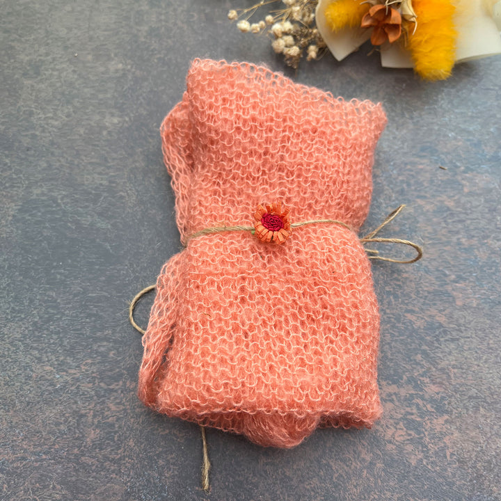 60x40cm Stretchy Wrap with Matched Headwear Set