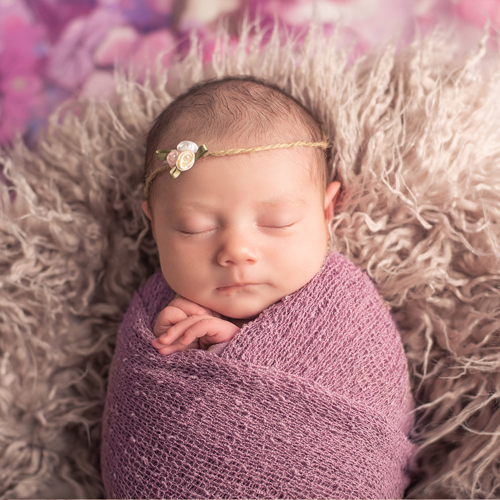 Faux Fur Basket Fillers Soft Long Pile Mongolia Blanket Newborn Photography Props Diameter=60cm - Don&Judy Newborn&Maternity photography props