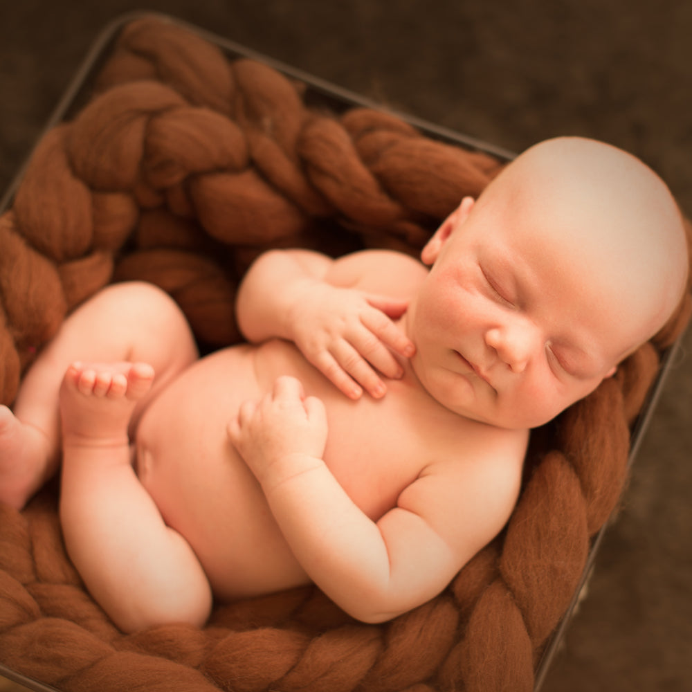 Hand Knit Chunky Wool Newborn Photo Blanket Newborn Blanket Backdrop Newborn Photo Props - Don&Judy Newborn&Maternity photography props