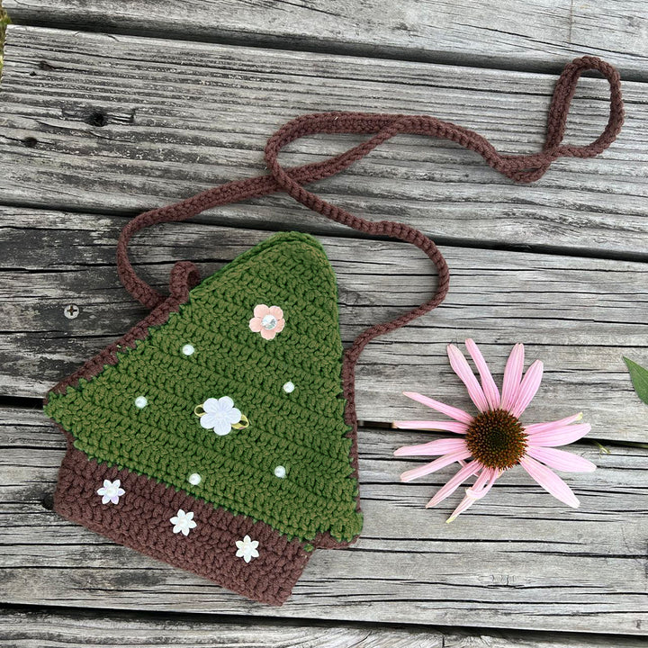 Hand-crocheted Christmas Bag Props