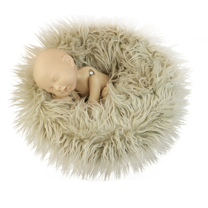 Faux Fur Posing Pillow Nest Prop for Newborn