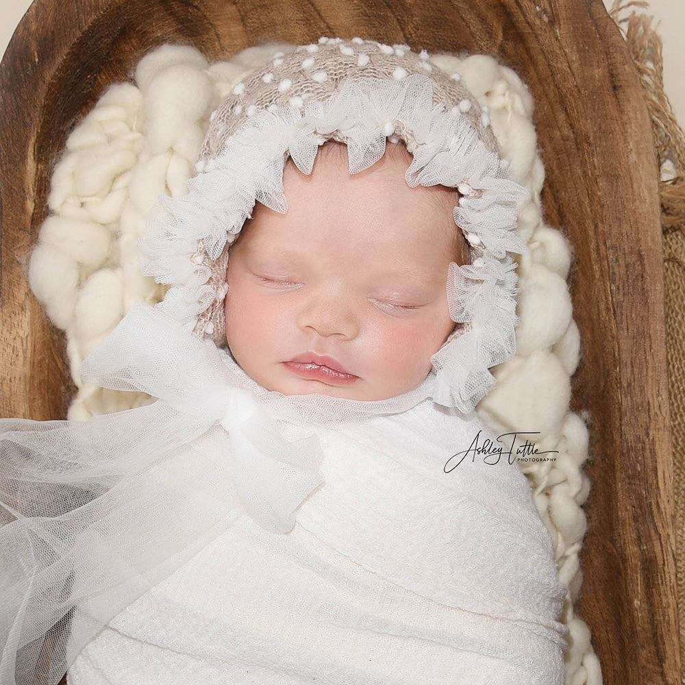 Newborn Floral Bonnet