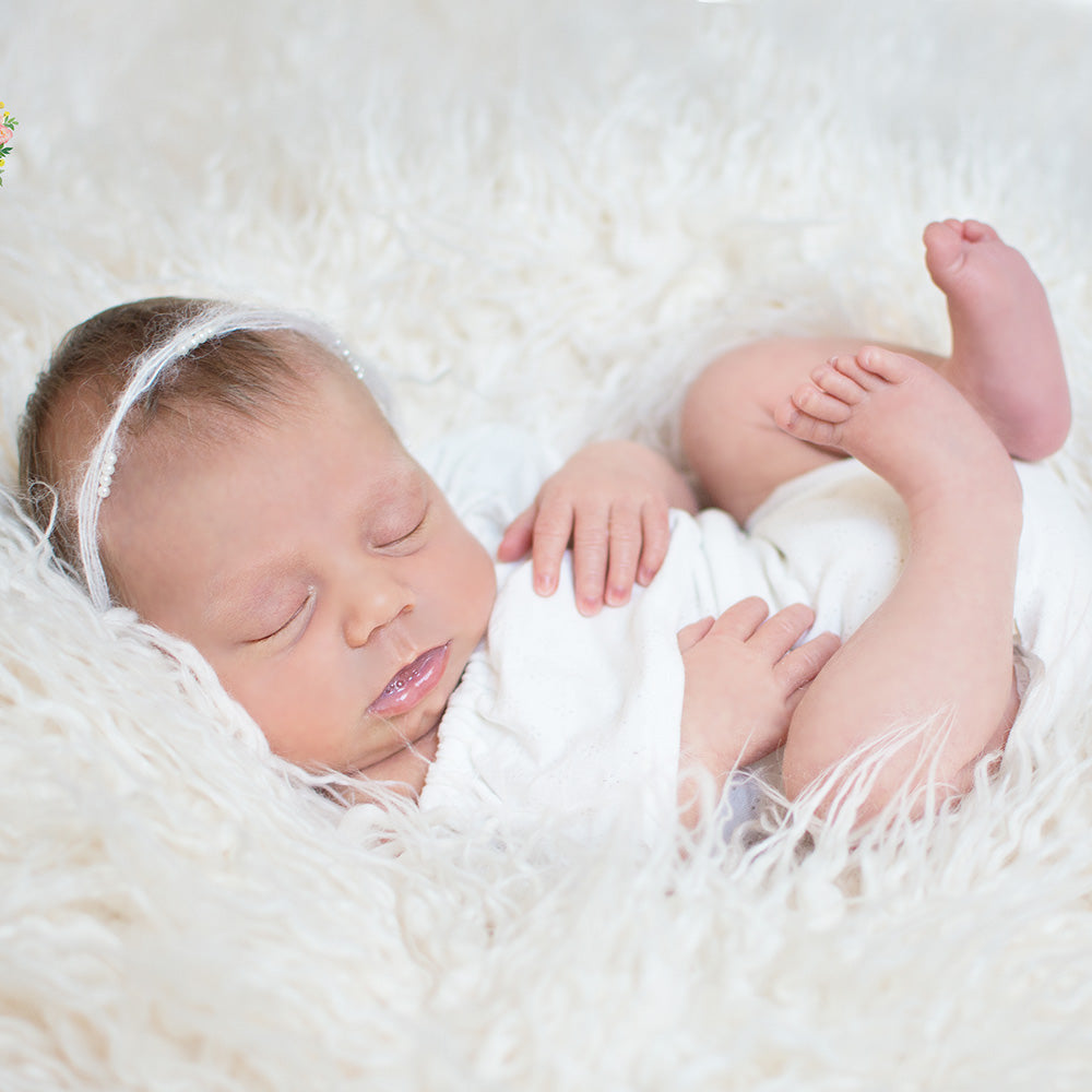 D&J Newborn Baby Rompers Lotus leaf Sleeve Infant Rompers Stretch Baby Rompers Newborn Photo Props - Don&Judy Newborn&Maternity photography props