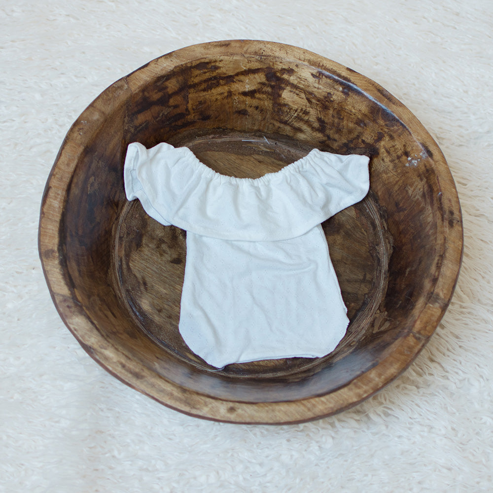 D&J Newborn Baby Rompers Lotus leaf Sleeve Infant Rompers Stretch Baby Rompers Newborn Photo Props - Don&Judy Newborn&Maternity photography props