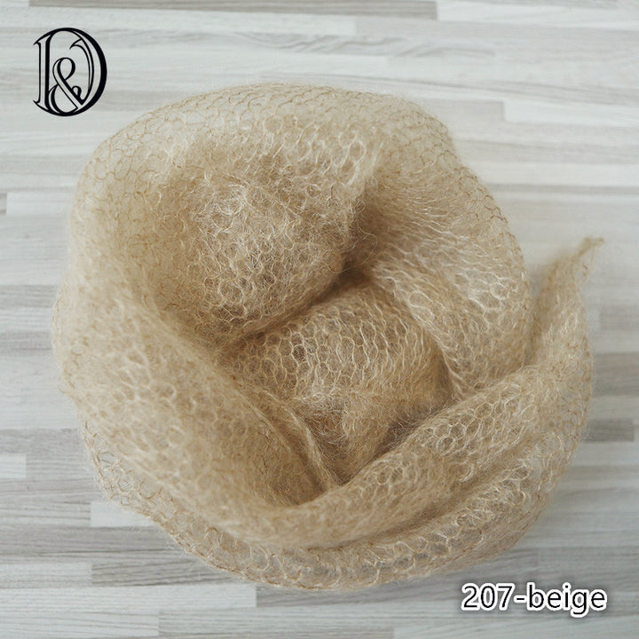 Hand Crochet Newborn Wrap Super Soft Mohair Wraps Newborn Props Photography 60x30cm - Don&Judy Newborn&Maternity photography props
