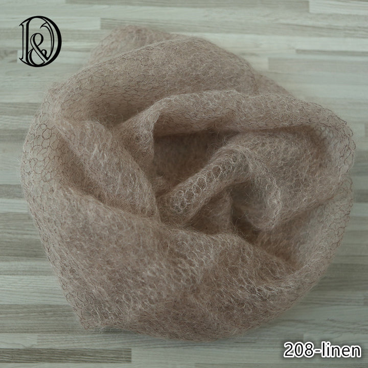 Hand Crochet Newborn Wrap Super Soft Mohair Wraps Newborn Props Photography 60x30cm - Don&Judy Newborn&Maternity photography props