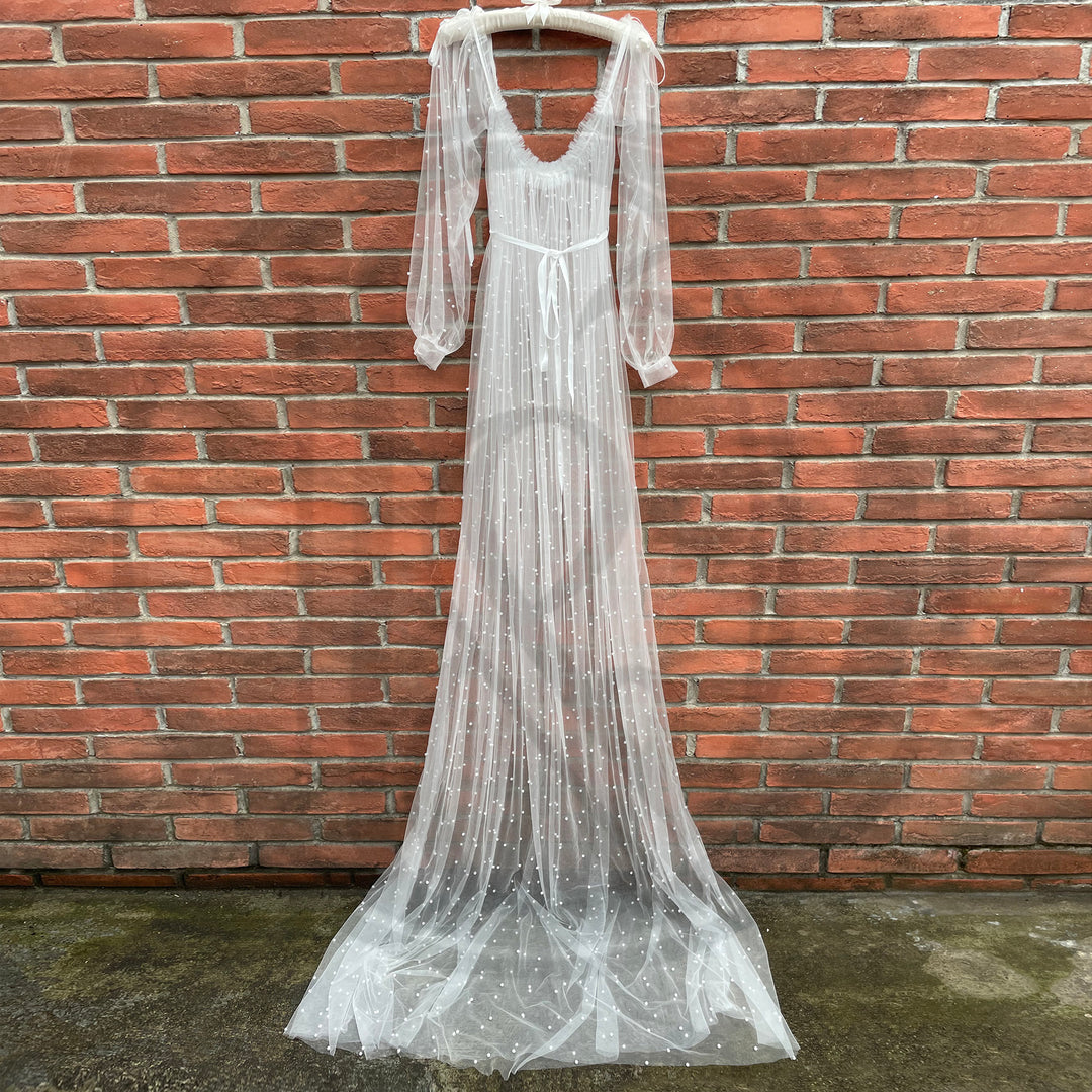 Dominic Pearls Tulle Gown