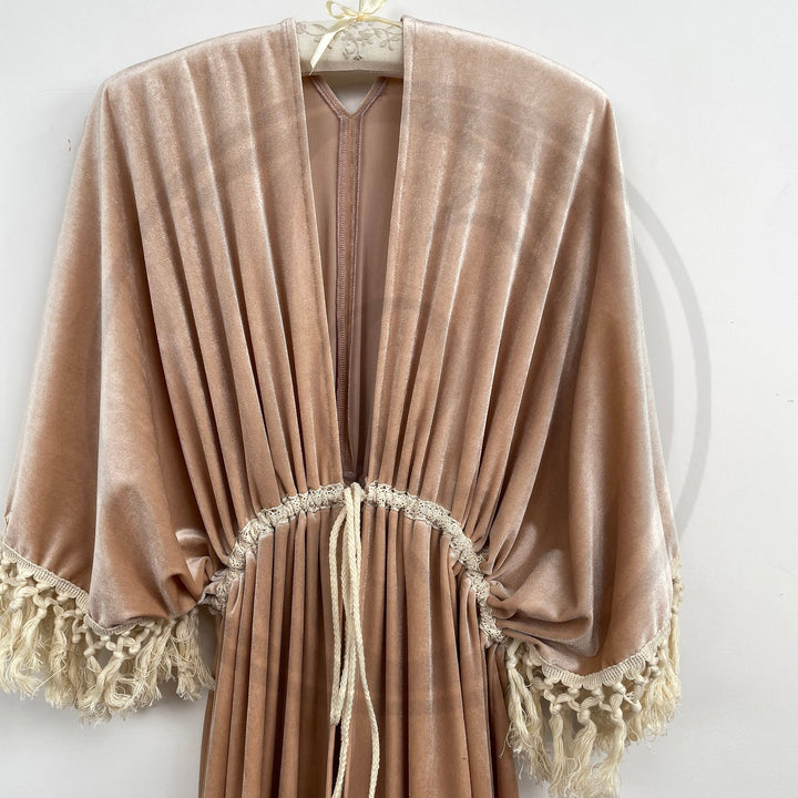 Enid Velvet Split Robe Gown