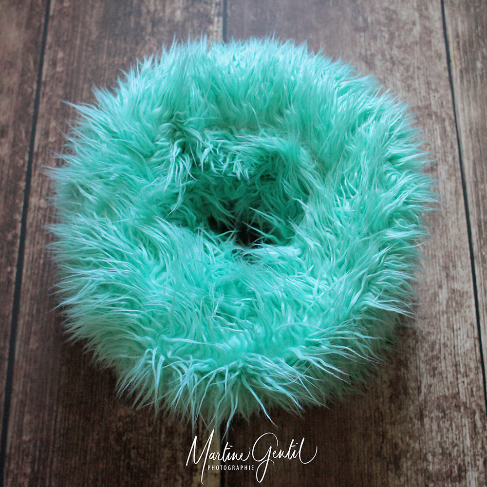 Faux Fur Posing Pillow Nest Prop for Newborn