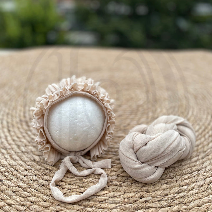 A Set Cotton Bonnet and Wrap