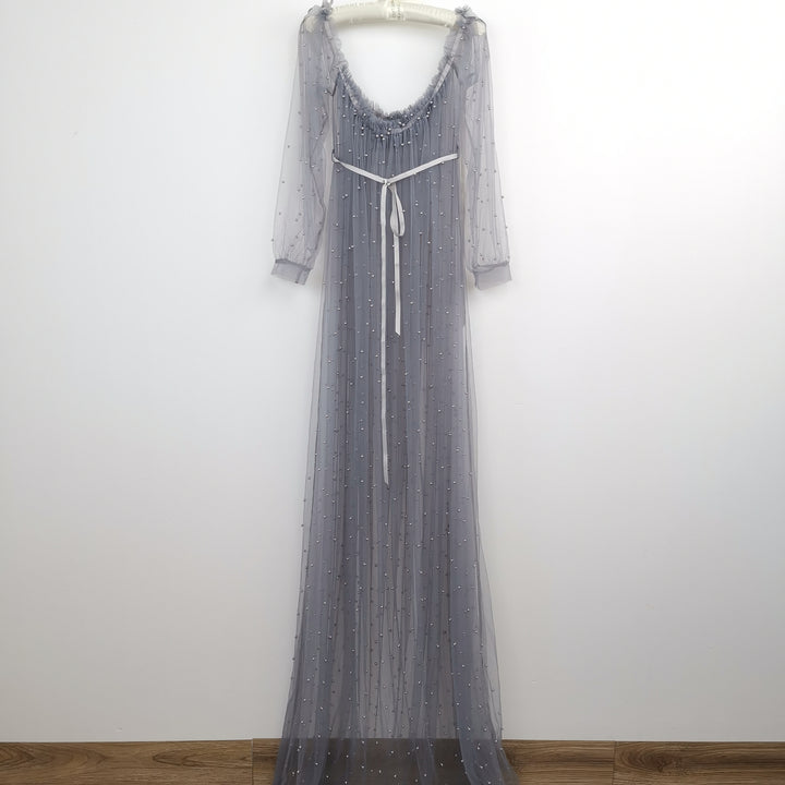 Dominic Pearls Tulle Gown