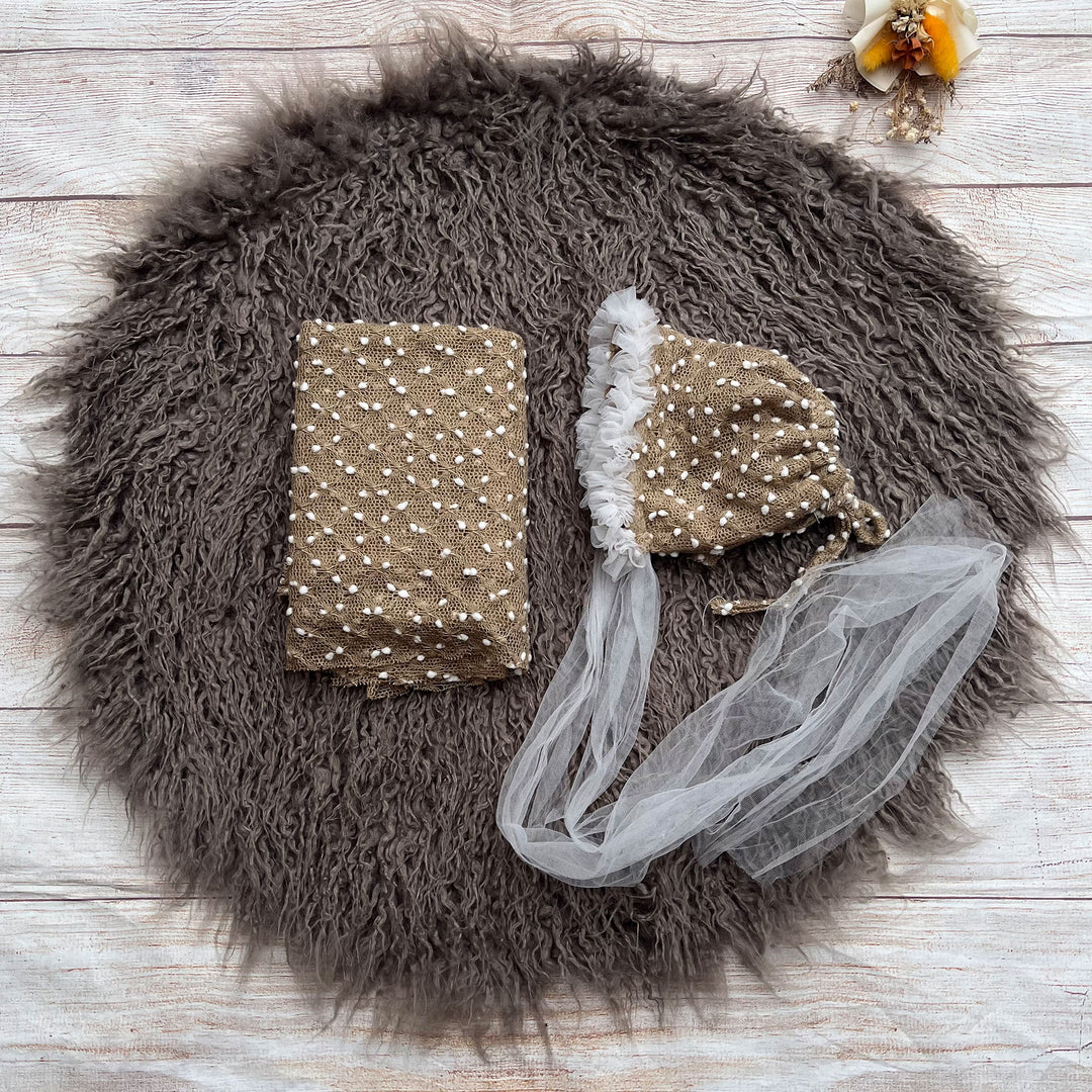 Camel Faux Fur Matched Set