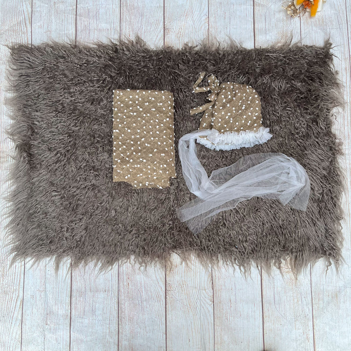 Camel Faux Fur Matched Set