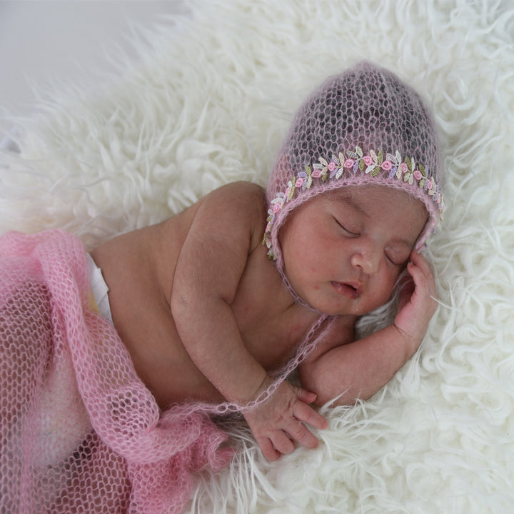 Mohair Colorful Bonnet